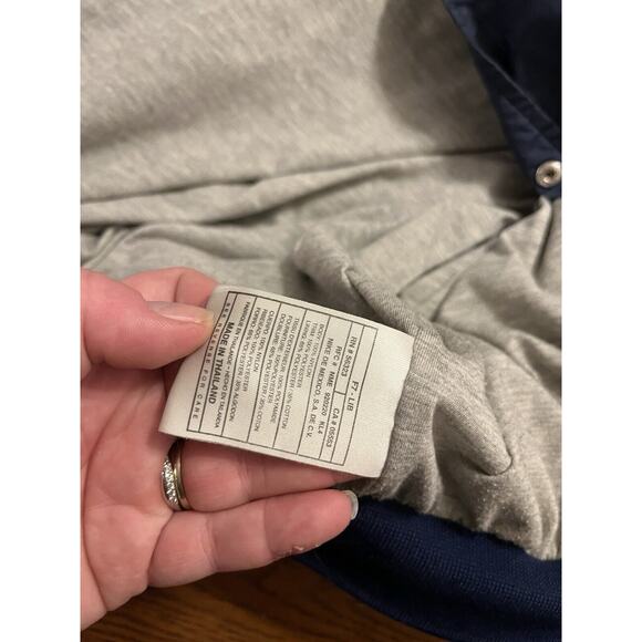 Vintage 1990s Nike Jacket Lined Windbreaker Navy Blue Logo Sz XL Embroidered - Picture 8 of 10